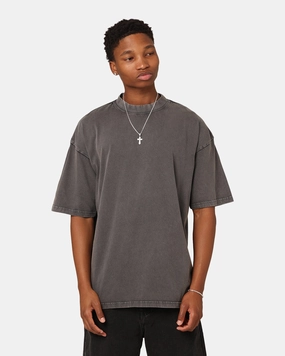 Culture Kings Oversized Blank T-Shirt Washed Charcoal Minimal Comfort Style Affordable Fashion