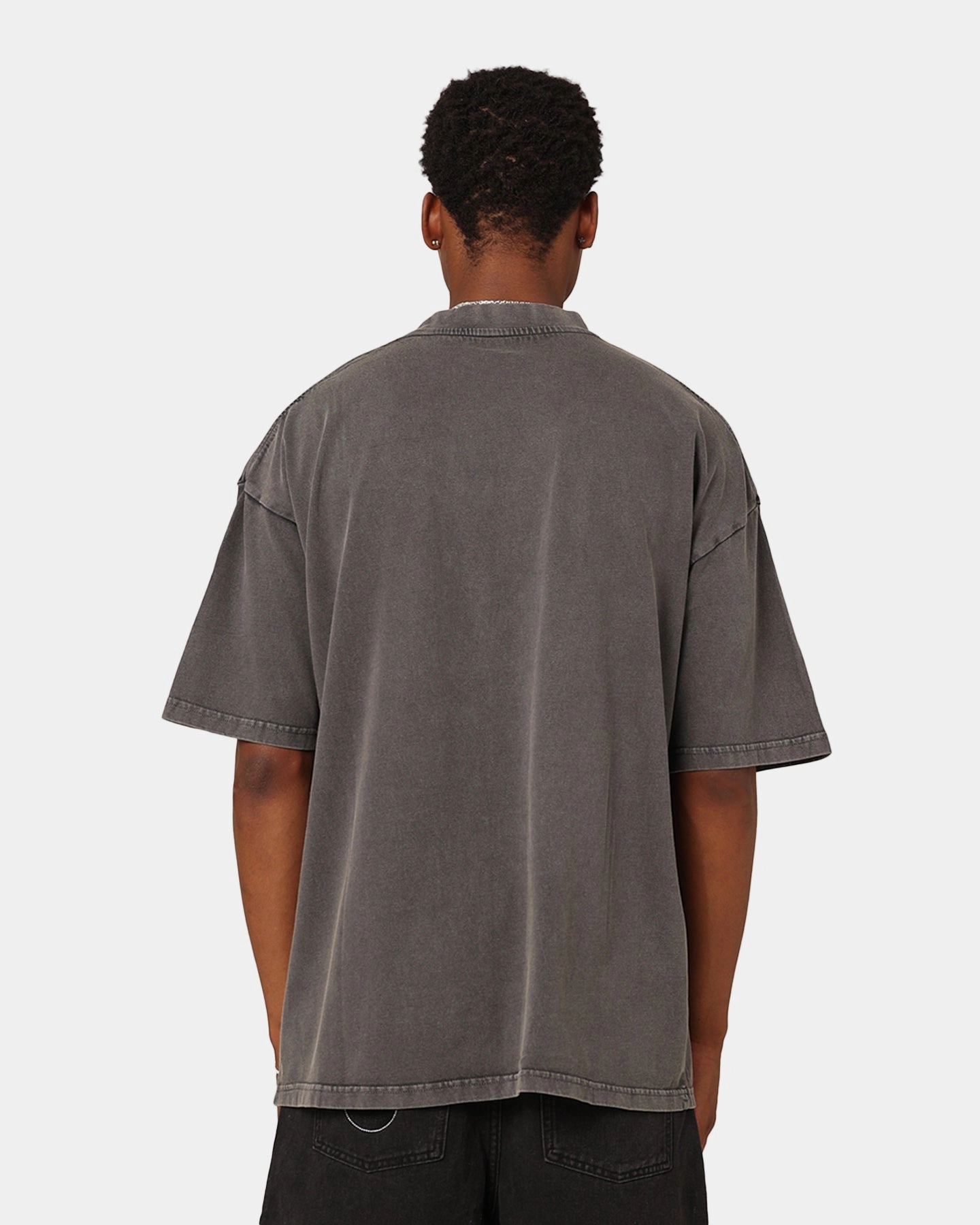 Fashionable Ease Culture Kings Oversized Blank T-Shirt Washed Charcoal