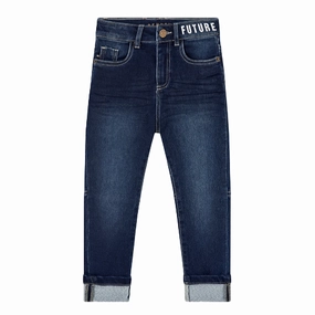 Boboli Pantaloni denim per ragazzo BCI 517216 blu scuro Student Outfit Work Ready Essential Style