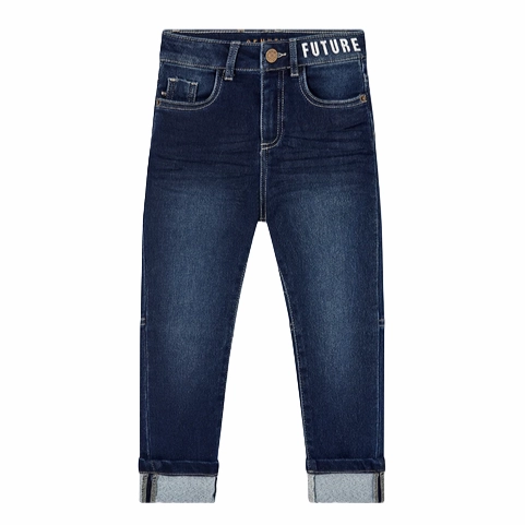 Boboli Pantaloni denim per ragazzo BCI 517216 blu scuro Student Outfit Work Ready Essential Style