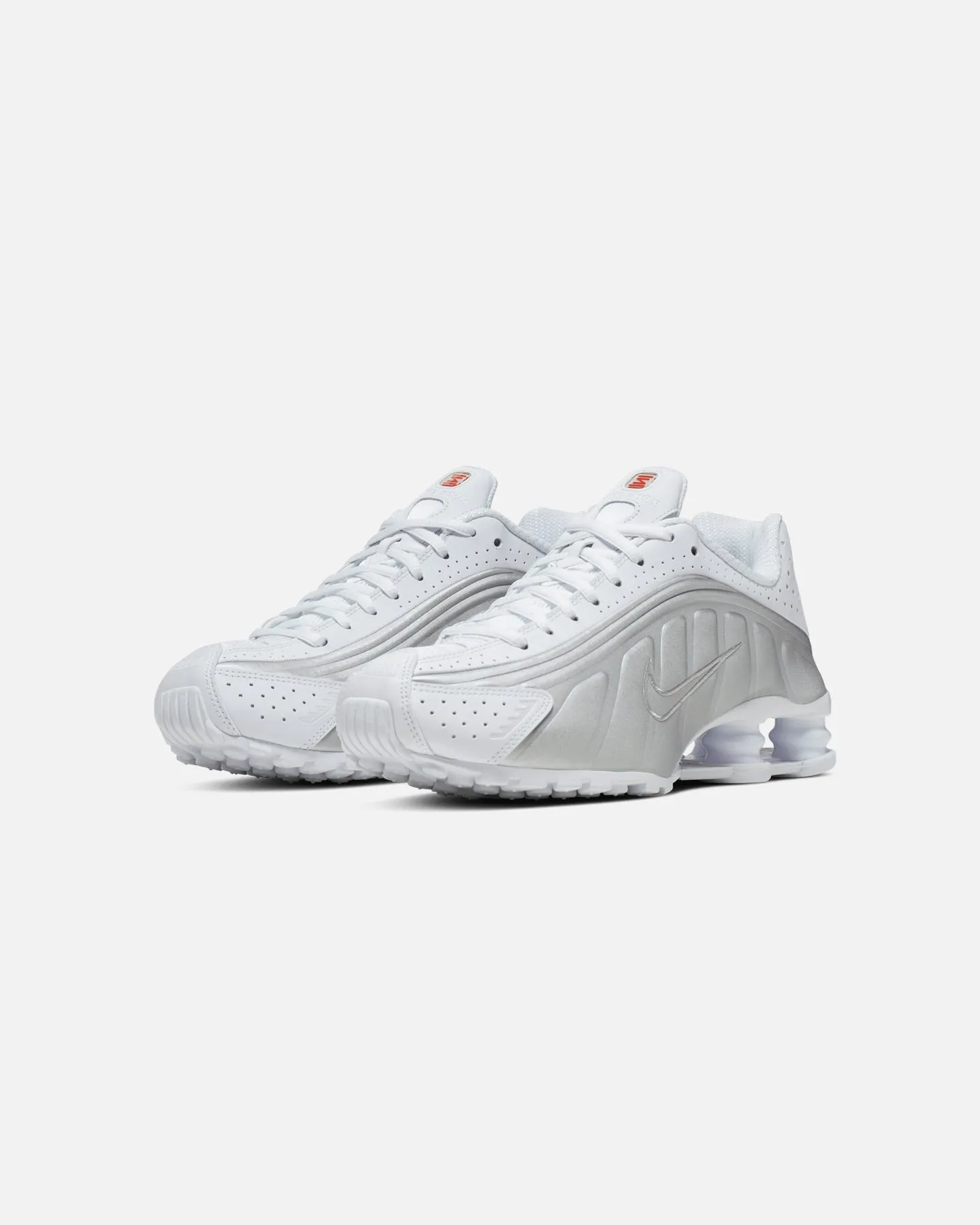 connected Non Slip Heel Counter Nike Women's Shox R4 White/White