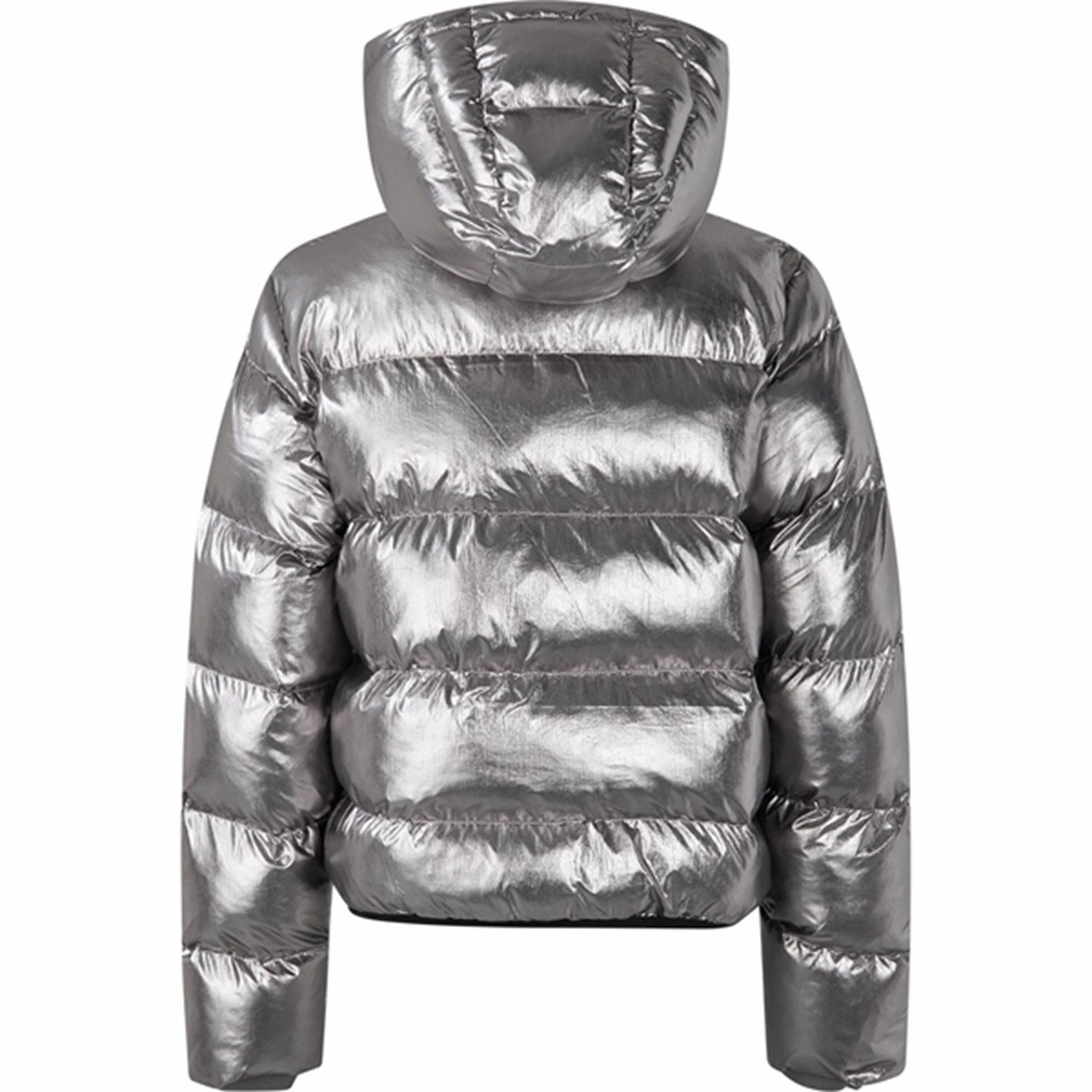 Mads N?rgaard Shiny Crinckle Jojina Jacket Asphalt Quilted Pattern Eco Conscious Production