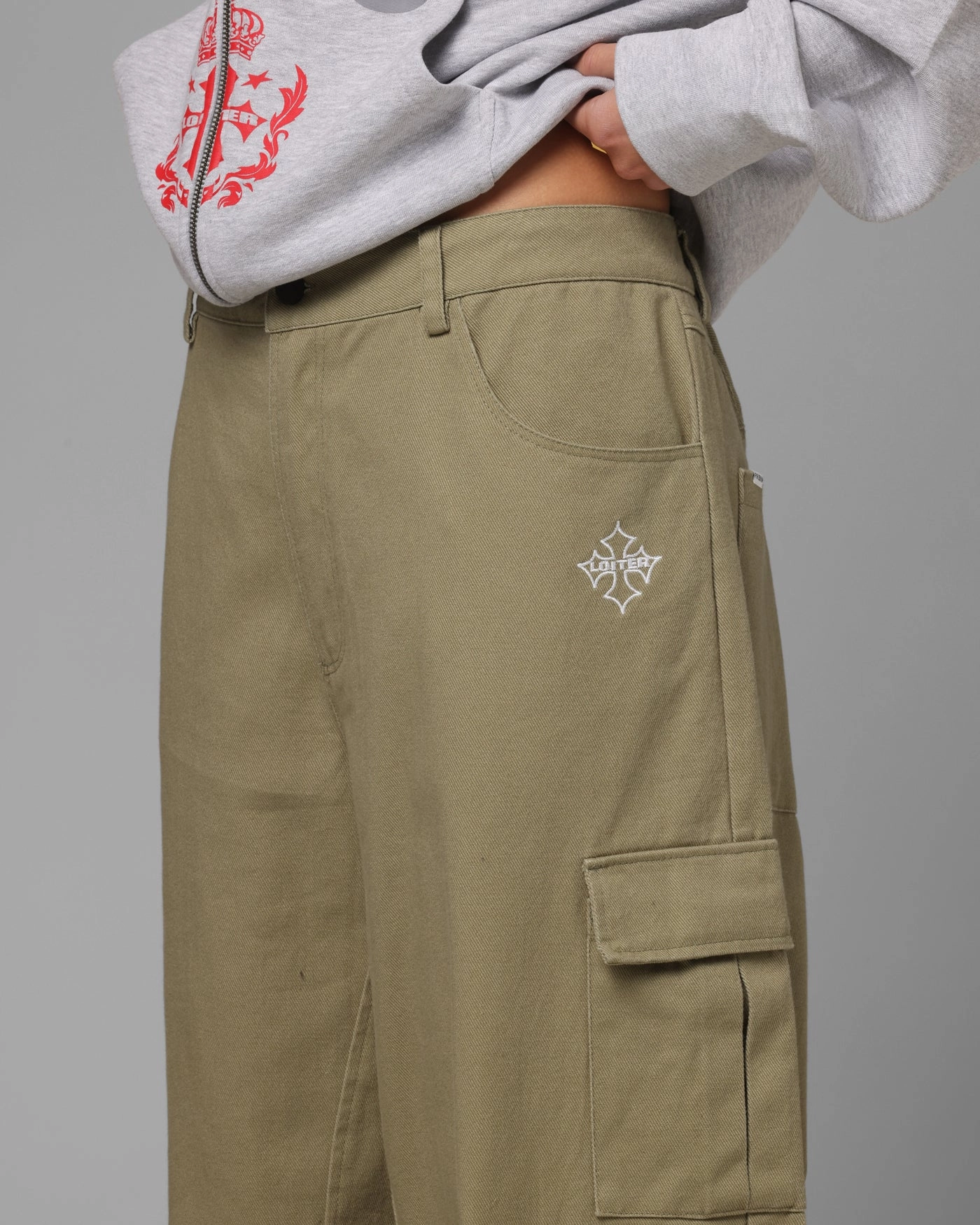 FlexibleMobilityDesign Comfy Look Loiter F-16 Balloon Cargo Pants Khaki