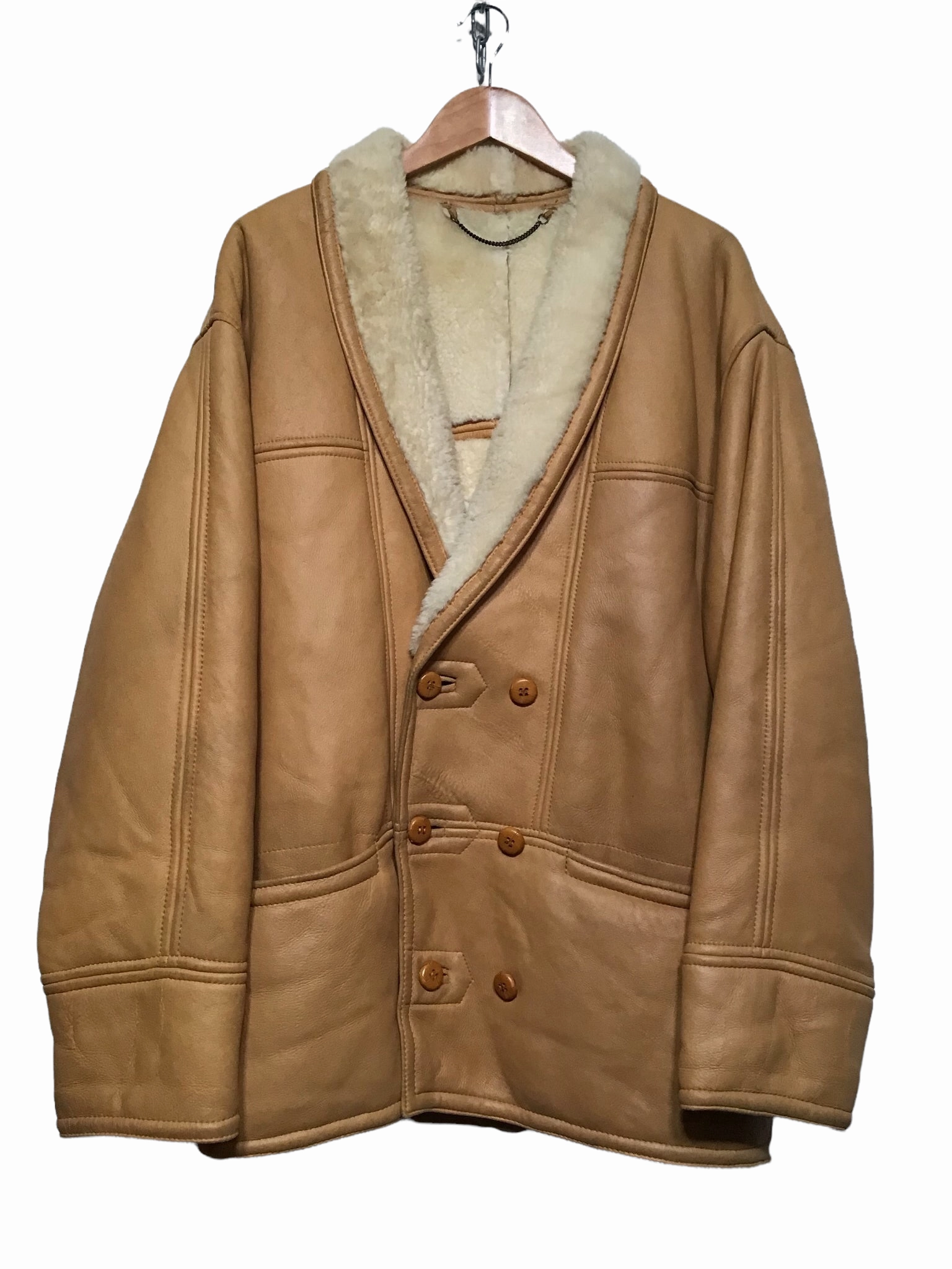 Shearling Flying Men??s Jacket (Size XL) Light Reflective Trims