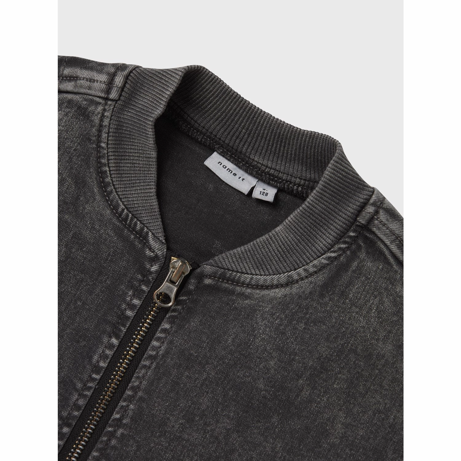 Name It Dark Grey Denim Luna Denim Bomber Jacket Flexible Shoulder Gussets Reinforced Elbow Padding