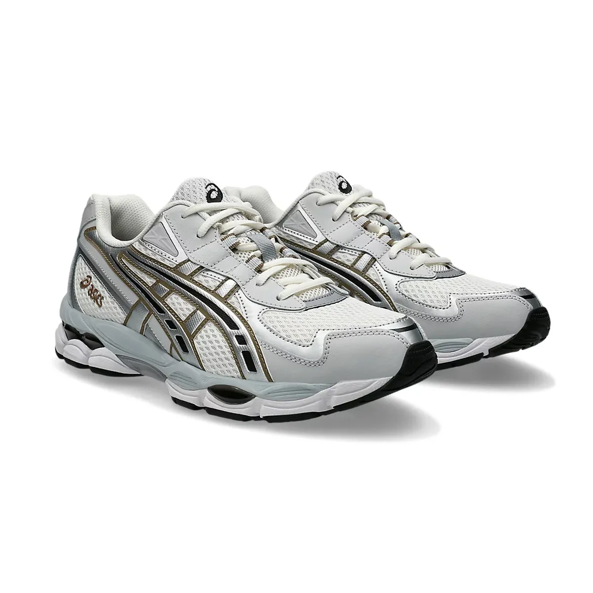 GEL-NYC 2055 'Cream Pure Silver' Soft Tongue Design Elastic Lacing