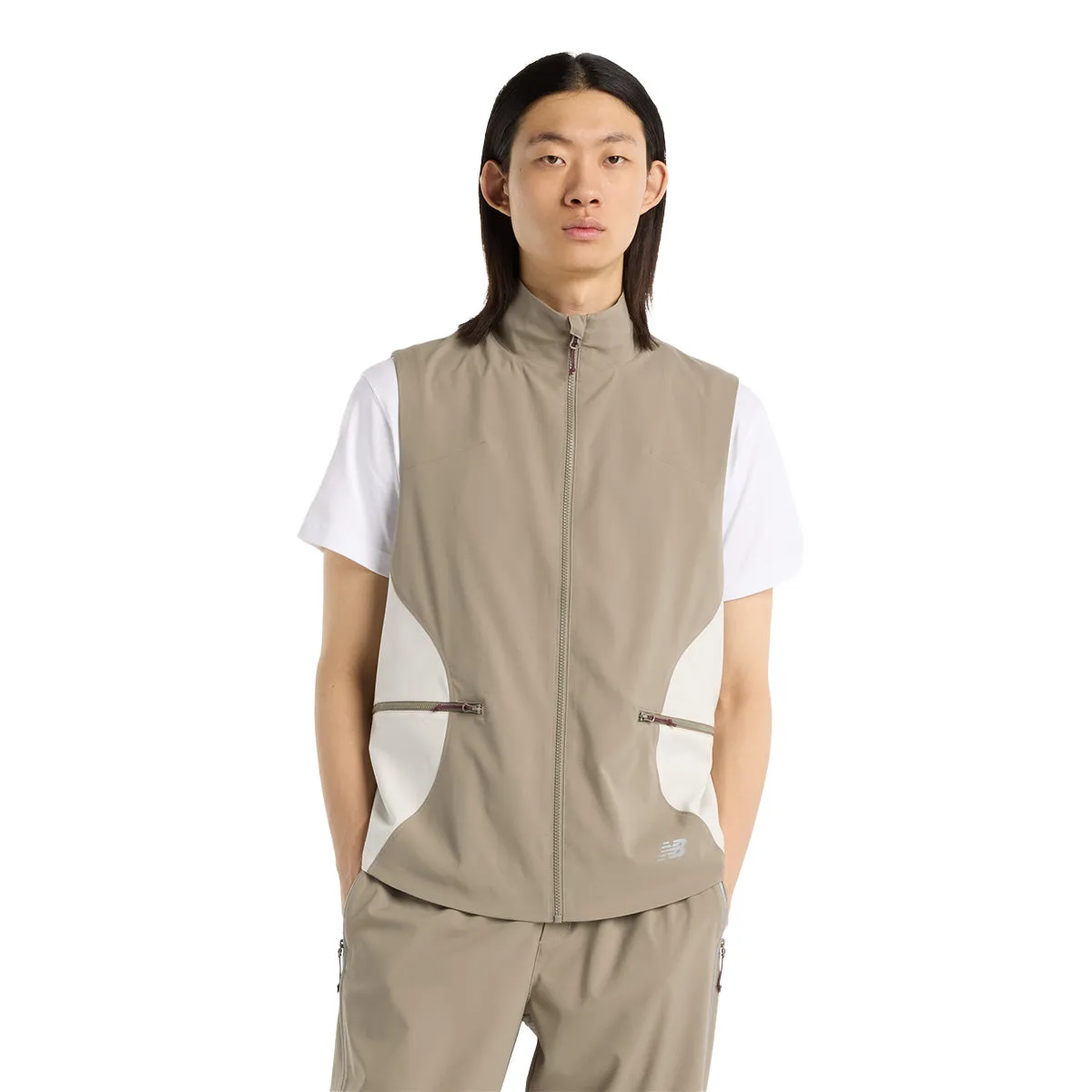 Stretch Woven Collar Balance Focus Run Energy Vest 'Dockside'