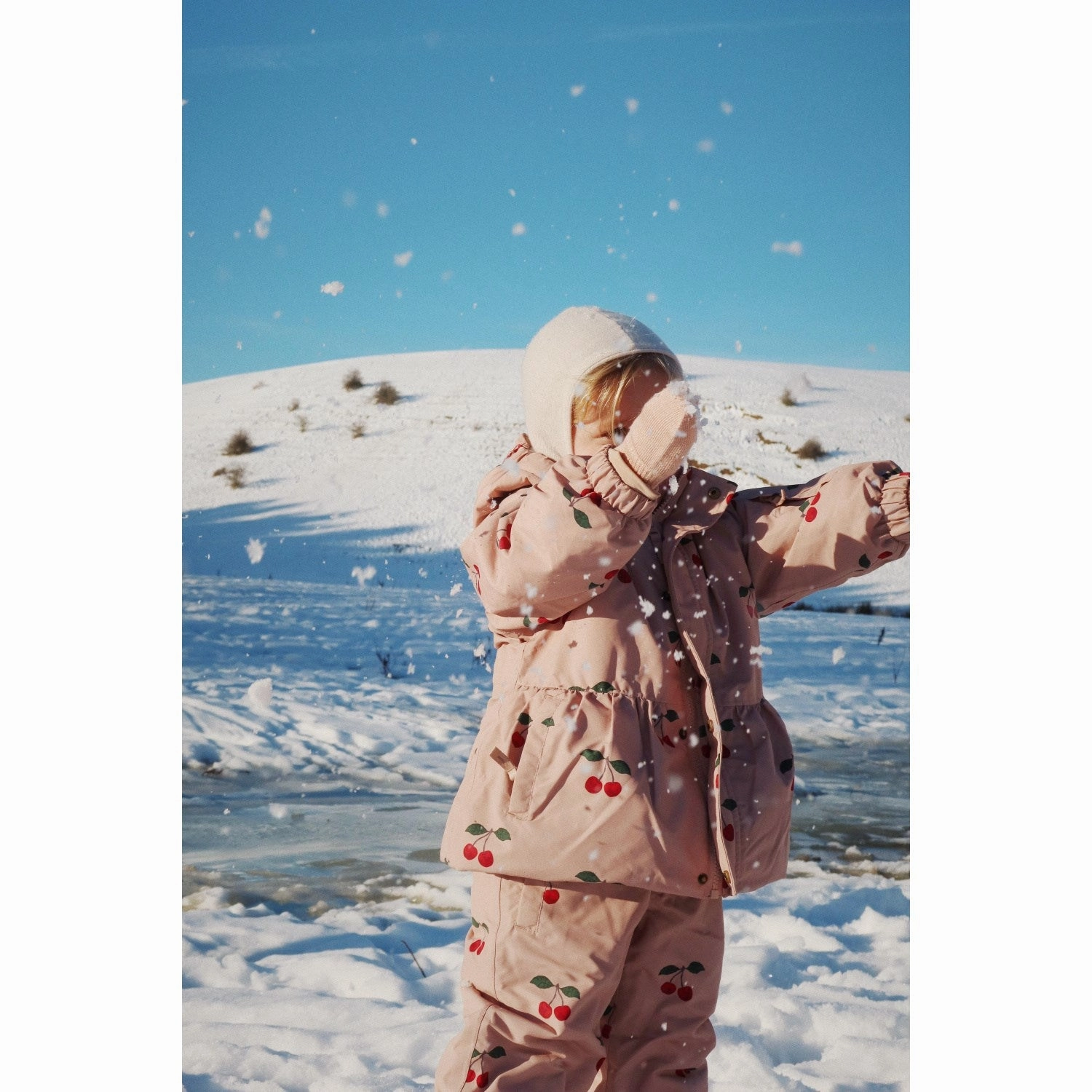 Full Length Zipper Abrasion Resistant Panels Konges Sl?jd Ma Grande Cerise Blush Mismou Frill Jacket