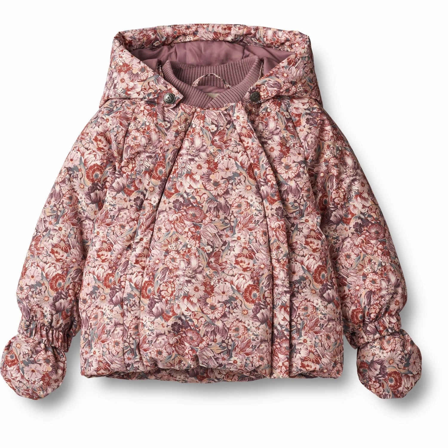 Lightweight Lining Adjustable Drawstring Waist Wheat Flowers In Plenty Puffer Jacket Morgen