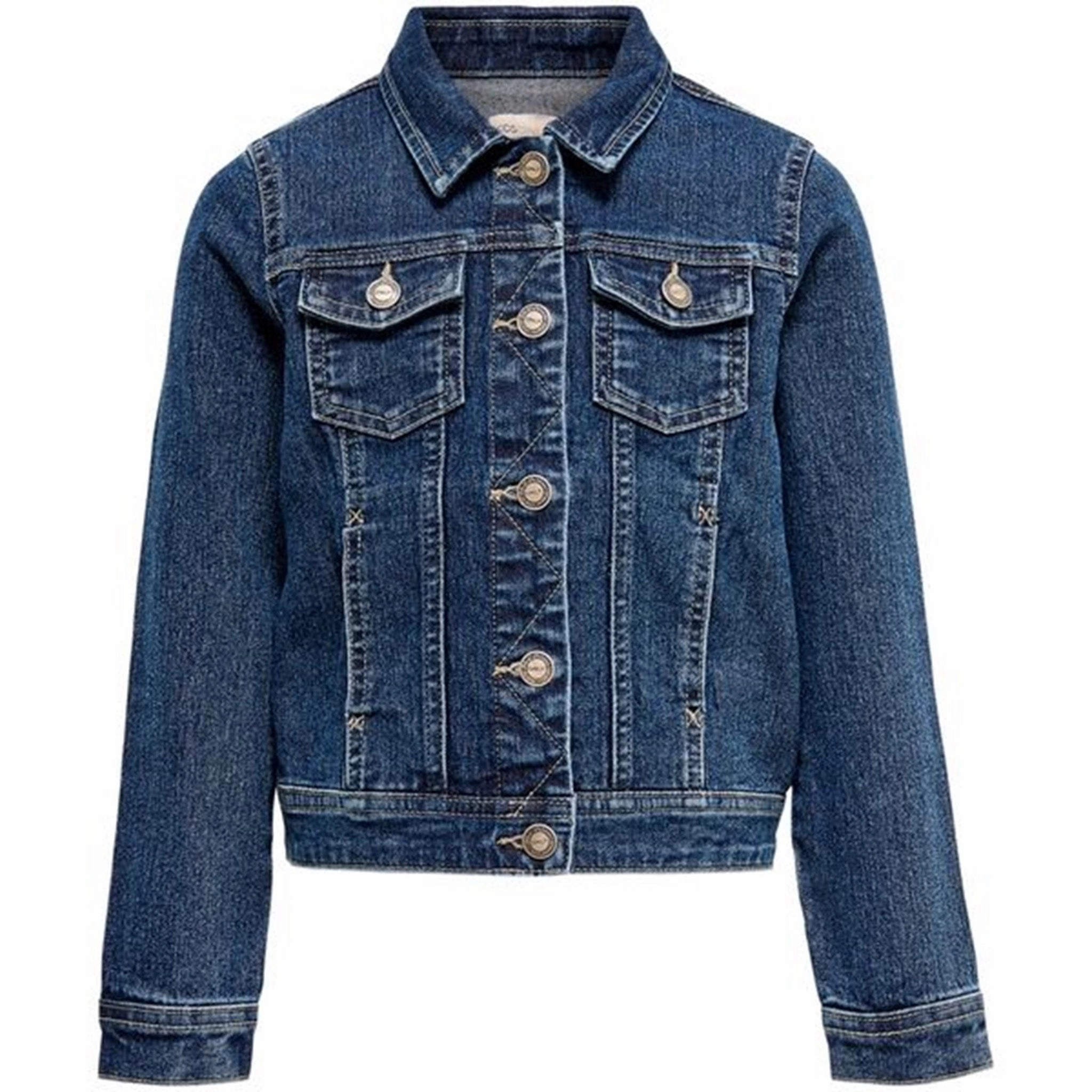 Flexible Shoulder Gussets Draft Block Kids ONLY Medium Blue Denim Sara Jacket