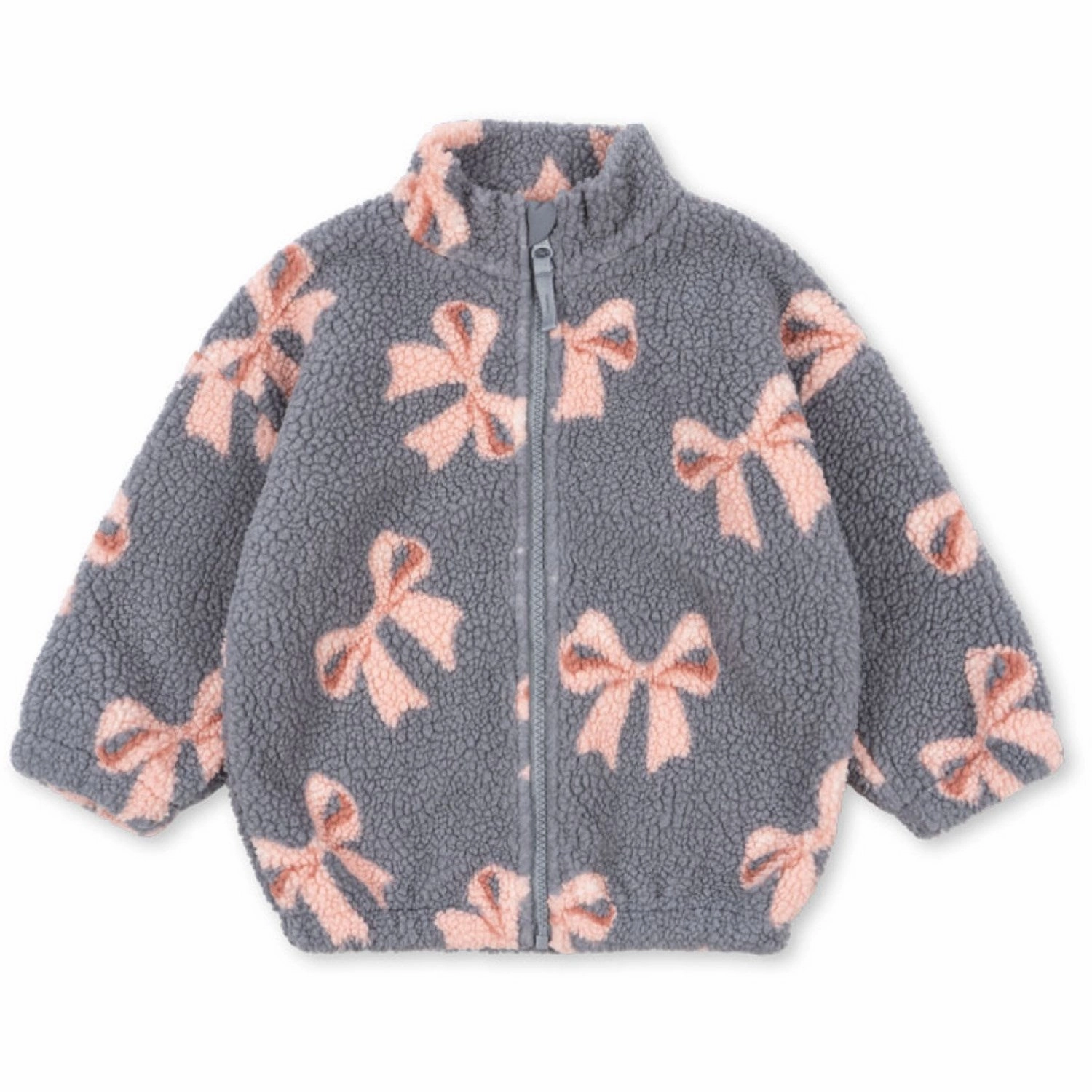 Konges Sl?jd Bella Blue Bow Jody Teddy Jacket Grs AdjustableHood