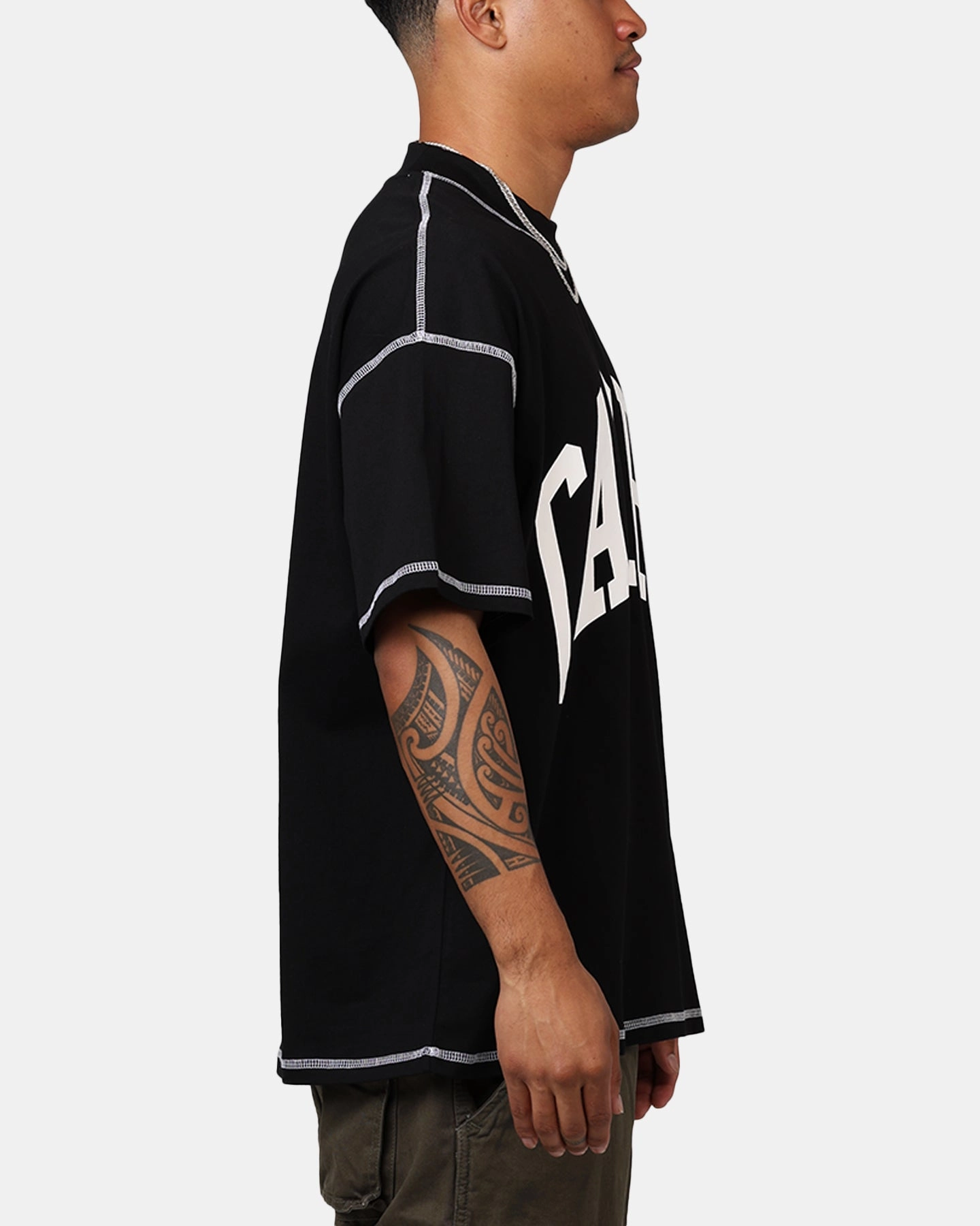 Carre Con-Arch Oversized T-Shirt Black Anti Pilling Treatment
