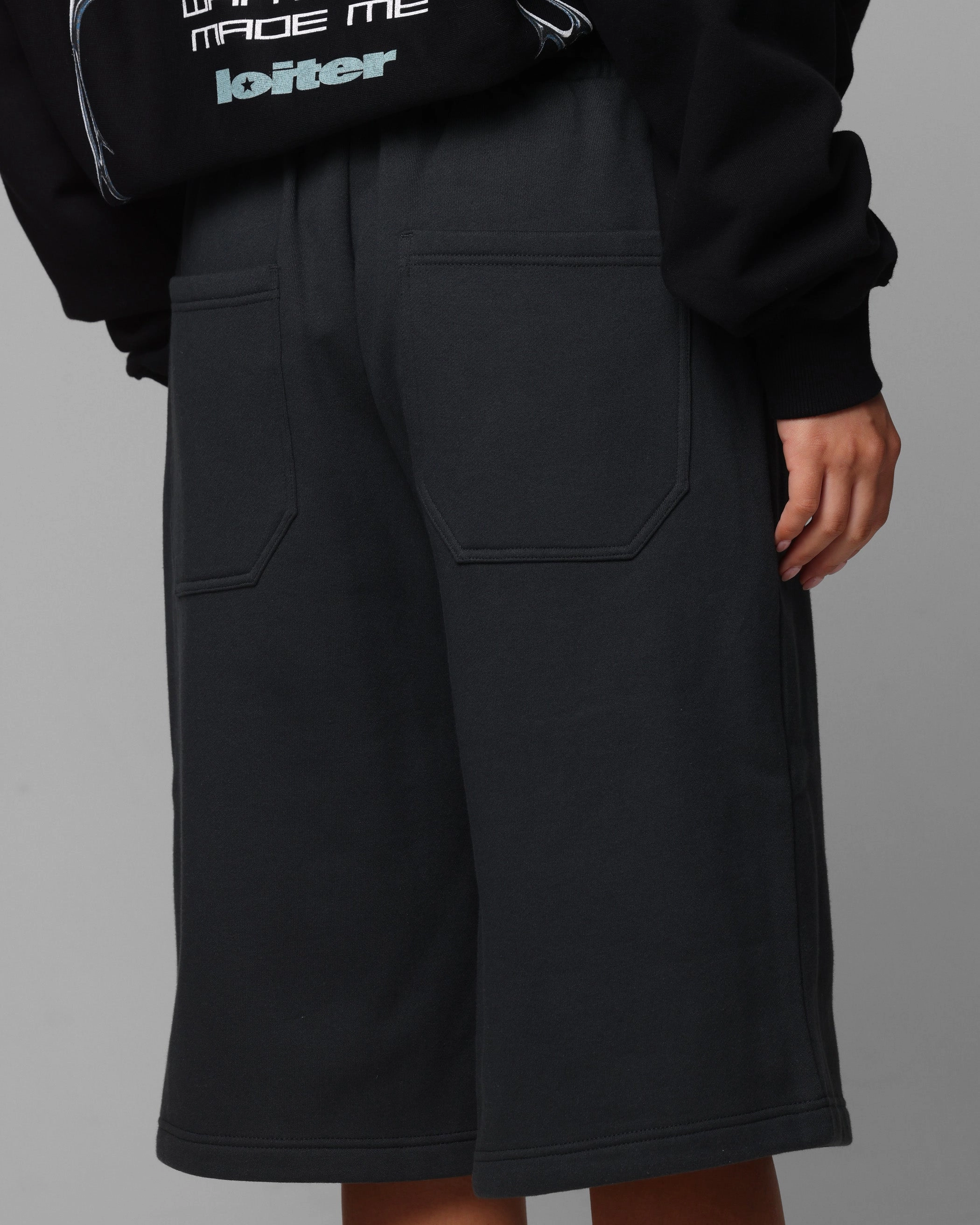 Loiter Hybrid Premium Shorts Charcoal Core Support Comfortable Design