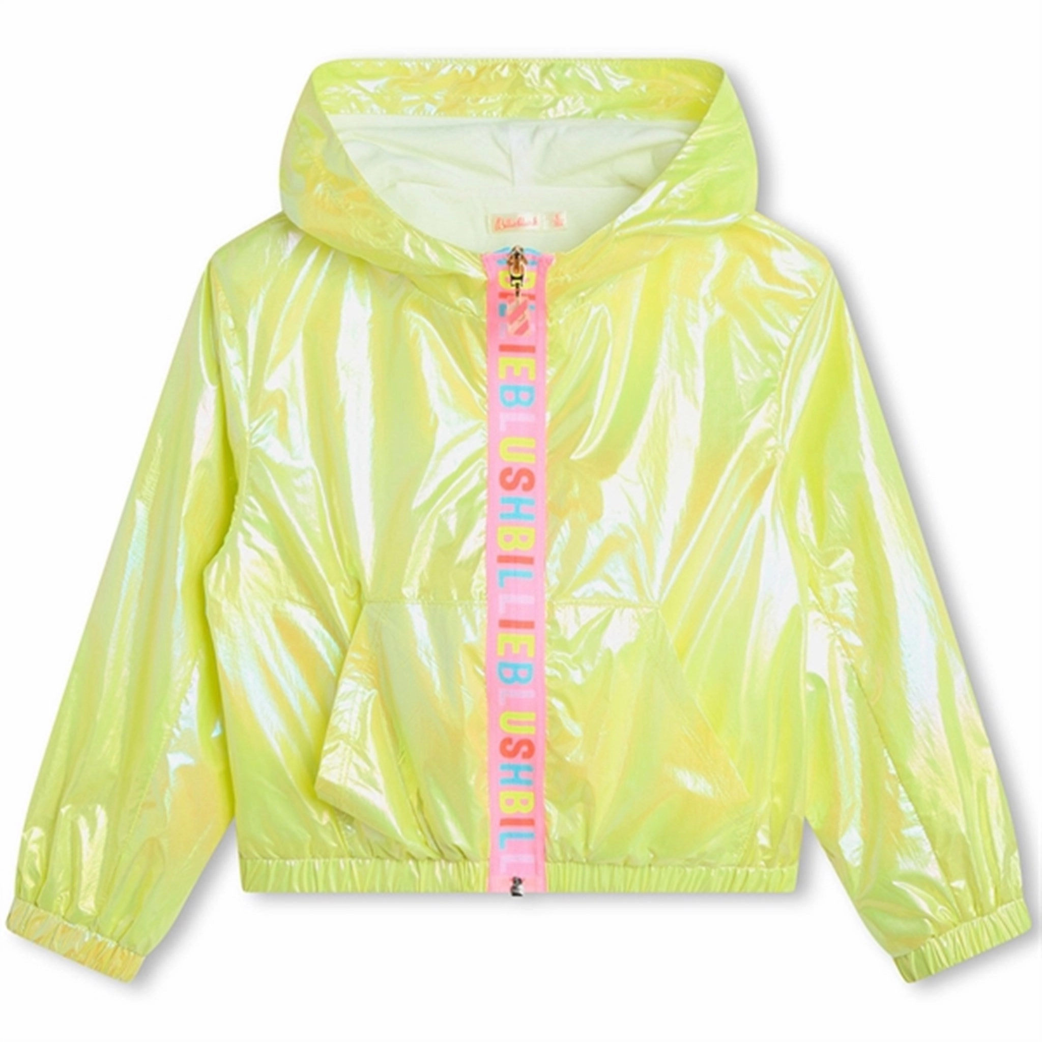 Layered Drape Velcro Fasten Billieblush Ochre Hooded Windbreaker