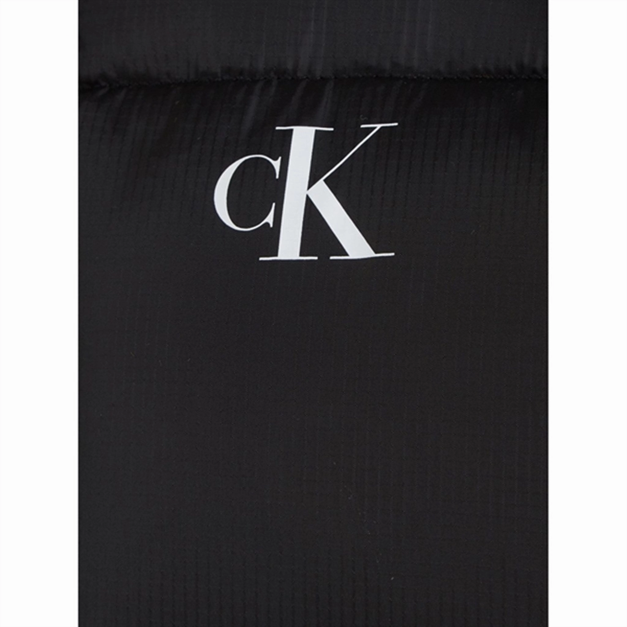 Calvin Klein Ckj Logo Tape Puffer Jacket Ck Black Soft Interior Brushing Rugged Style