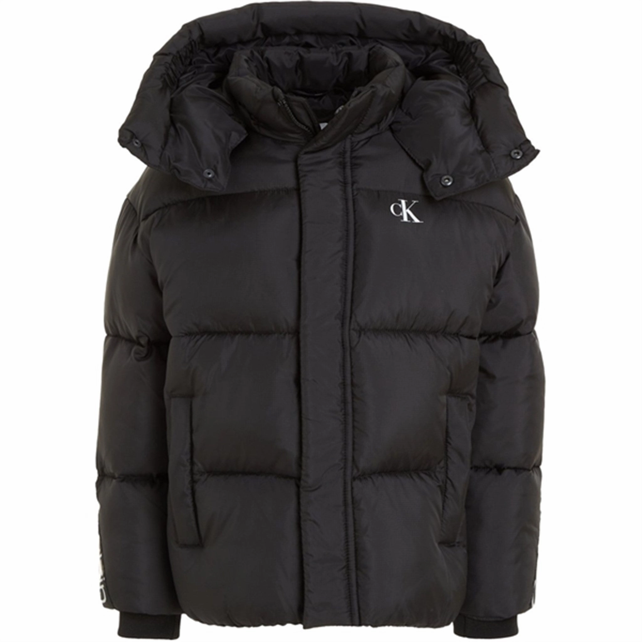 Calvin Klein Ckj Logo Tape Puffer Jacket Ck Black Balanced Insulation ReinforcedSeams