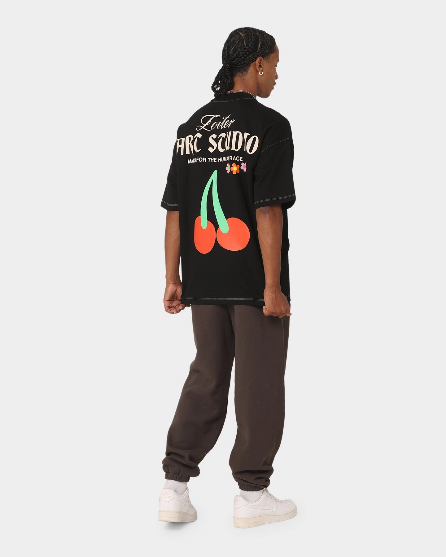 Comfort Fit Loiter Studio Oversized T-Shirt Black