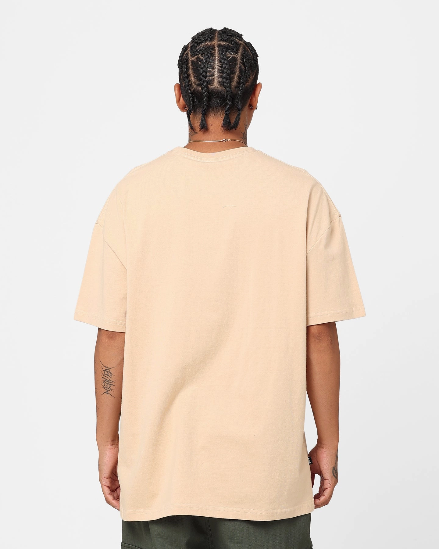Stussy Tonal Stock Oversized Heavy Weight T-Shirt Pigment Cream Indoor Event