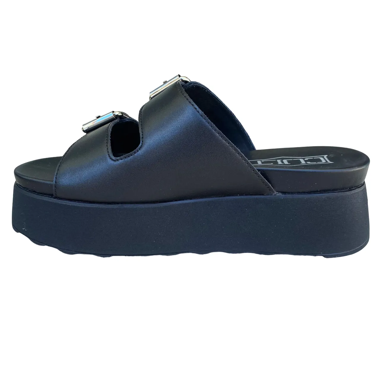 Versatile Comfort Cult sandalo a ciabatta da donna con fibbie e borchie 3146 nero