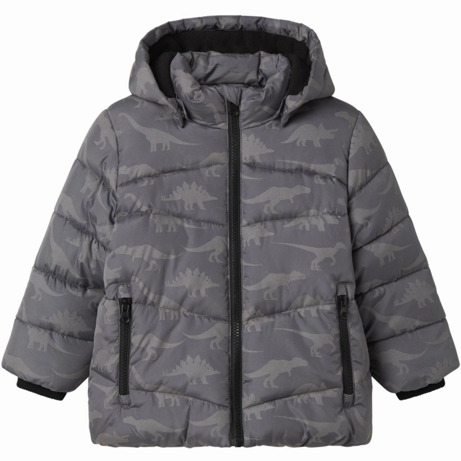 Name It Poppy Seed Nmmmosan Puffer Jacket Ref1 FleeceLined Adjustable Hem