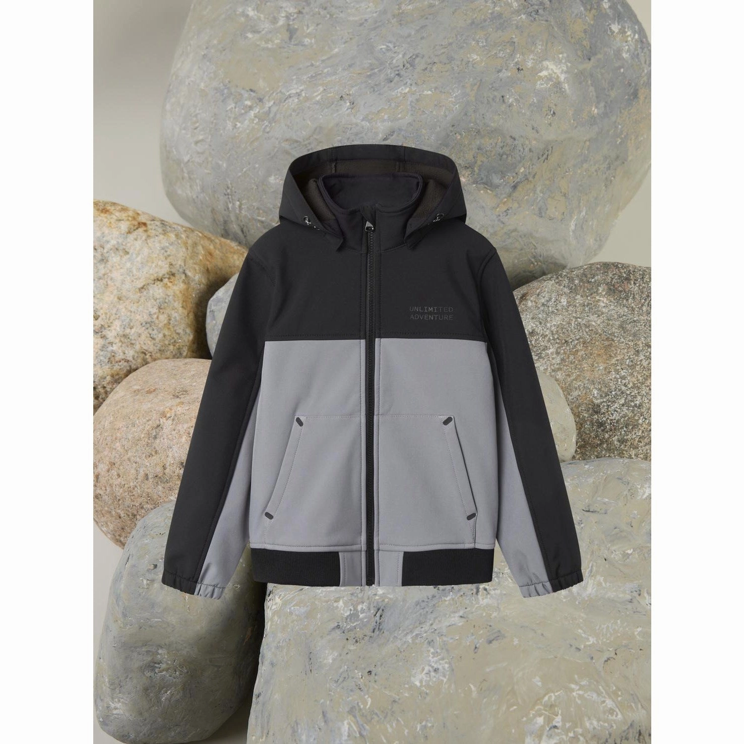 Rugged Outdoor Optimized Name It Mockingbird Alfa08 Softshell Jacket Cool Block Fo