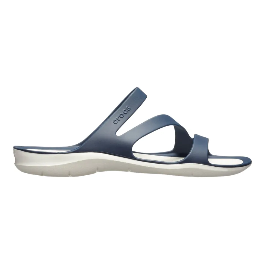 Crocs sandalo basso da donna Swiftwater 203998 462 blu bianco Stretchable Toe Thong