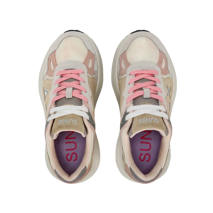 Sun68 scarpa sneakers da donna Venus Z34219 31 bianco-panna Rocker Geometry