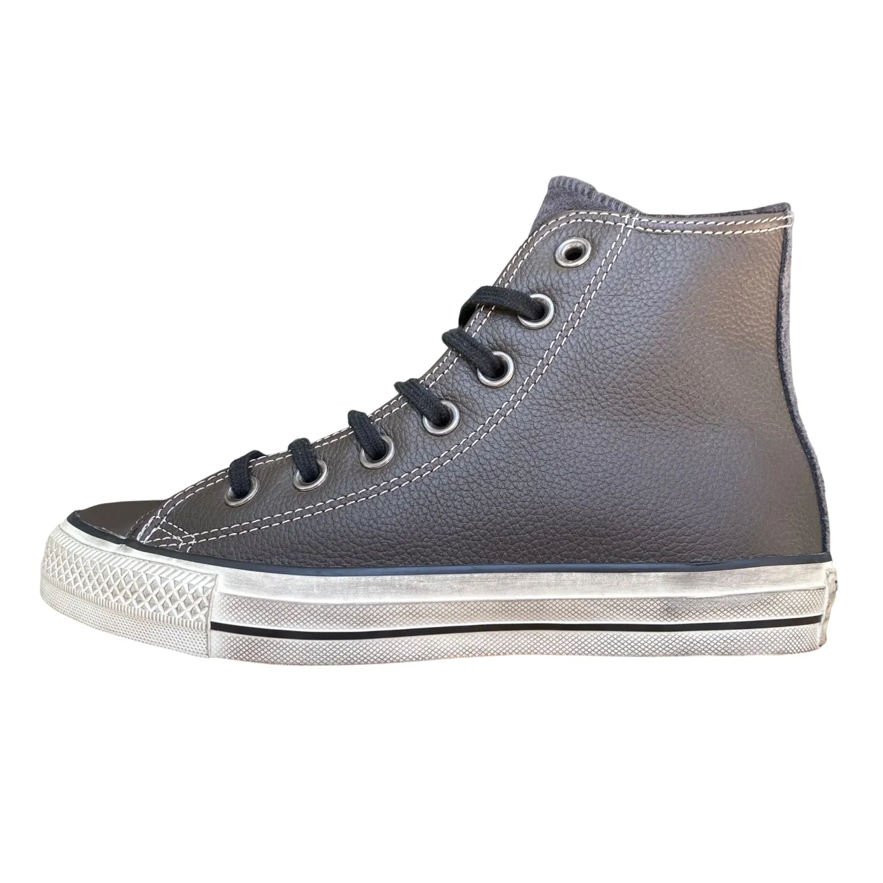 jogging running option wide - fit - for - wide - feet shoes Converse All Star Chuck Taylor Distressed HI Unisex Pelle 158967C | Sneakers alta marrone