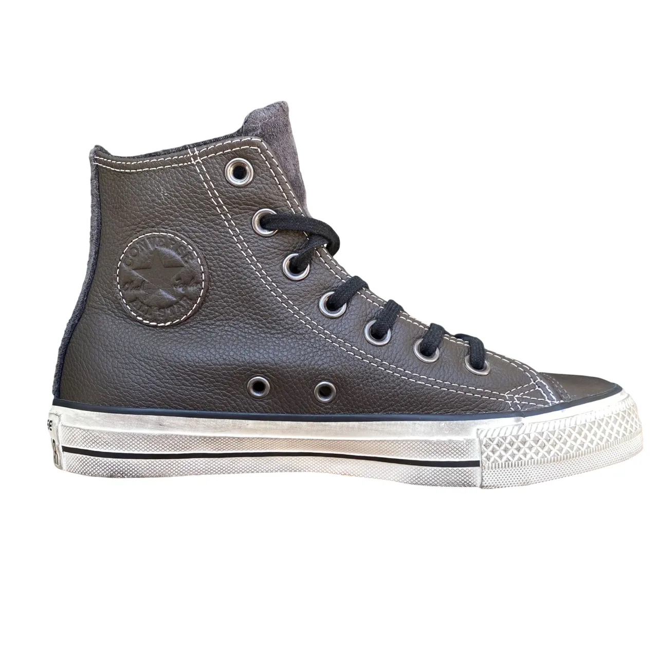 Internal Harness System Heel Pad Converse All Star Chuck Taylor Distressed HI Unisex Pelle 158967C | Sneakers alta marrone
