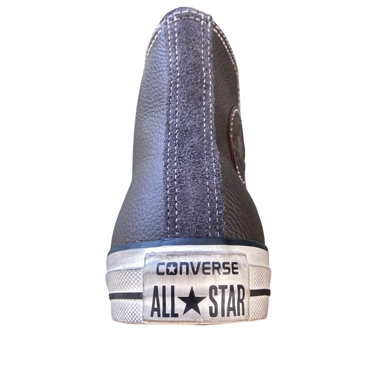 reinforced - seams shoes aerobic exercise shoe suitability Converse All Star Chuck Taylor Distressed HI Unisex Pelle 158967C | Sneakers alta marrone