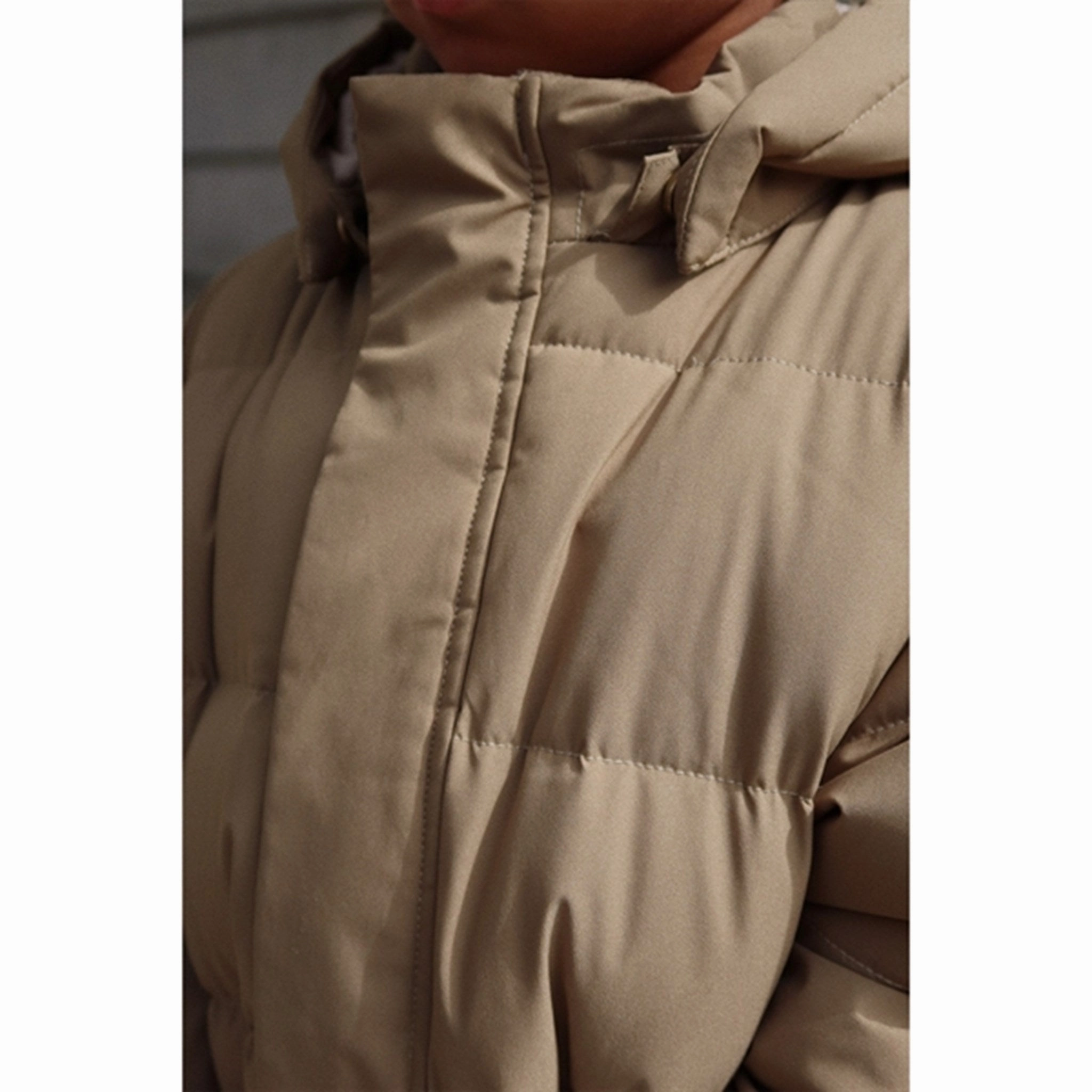 Konges Sl?jd Dusky Green Nutti Down Jacket Moisture Wicking Inner Layer Fringe Detail