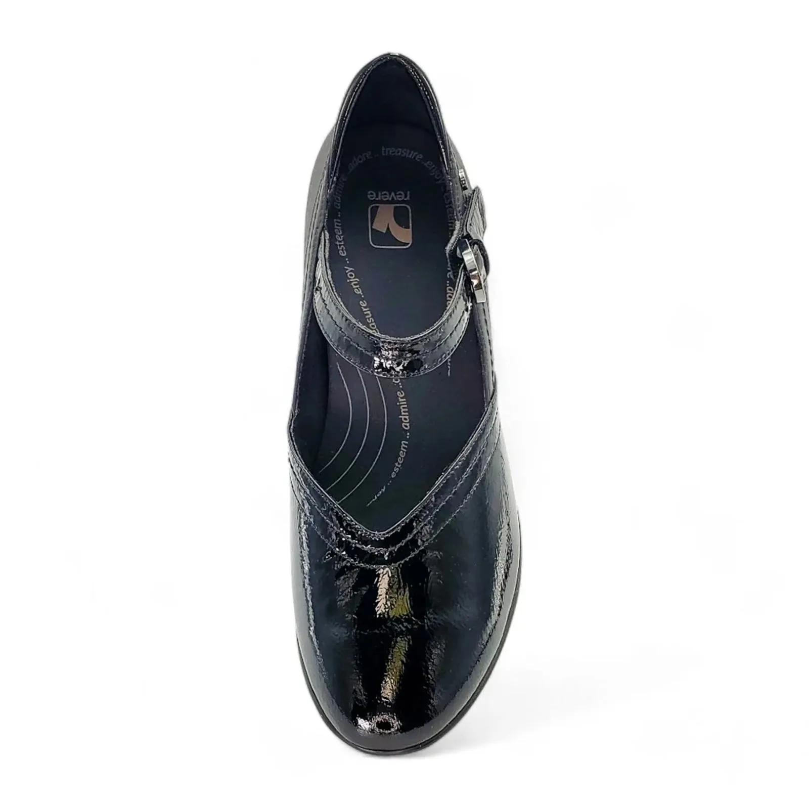 Revere Narita Mary Jane (Women) - Black Patent