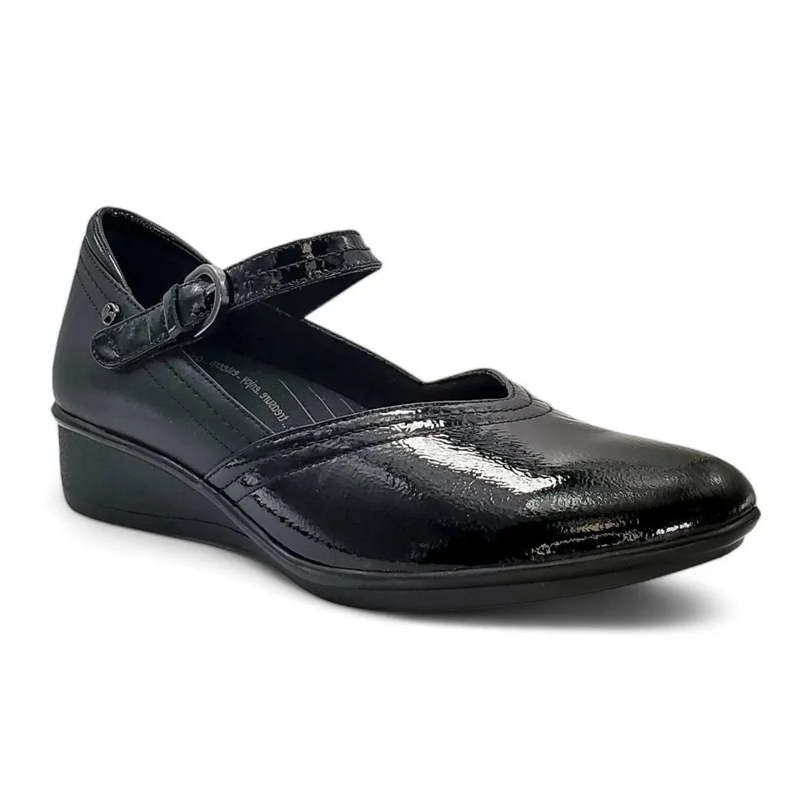 Revere Narita Mary Jane (Women) - Black Patent