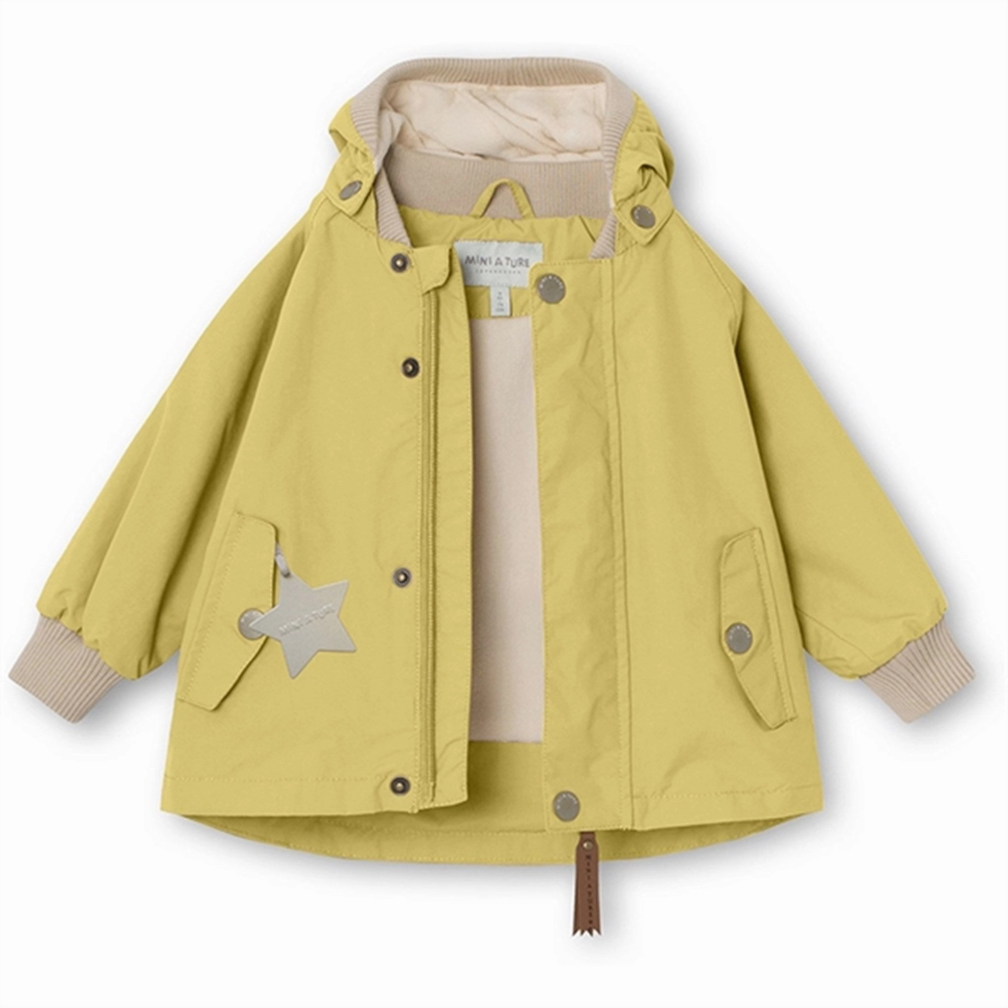 MINI A TURE Wally Spring Jacket w/Fleece Lining Dusky Citron Snap Closure System