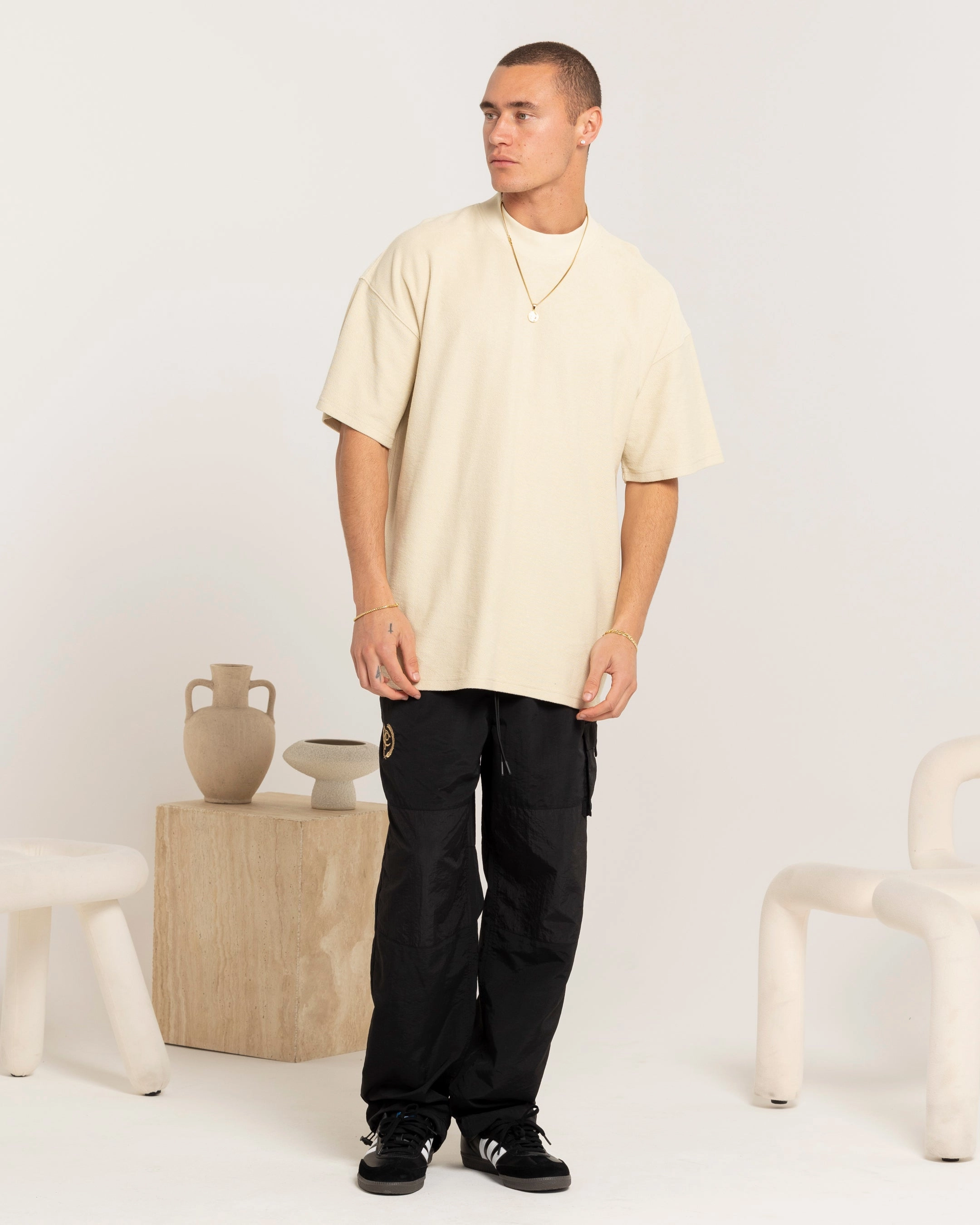Carre Terry Oversized T-Shirt Light Stone Fresh Style Trend Fashionable Option