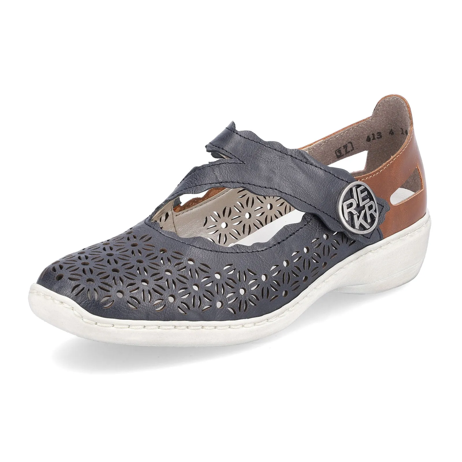 Rieker Doris 413G4-14 Mary Jane (Women) - Blue/Brown