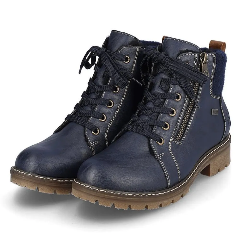 Rieker Sabrina 05 Navy Leather Boots (Women's)