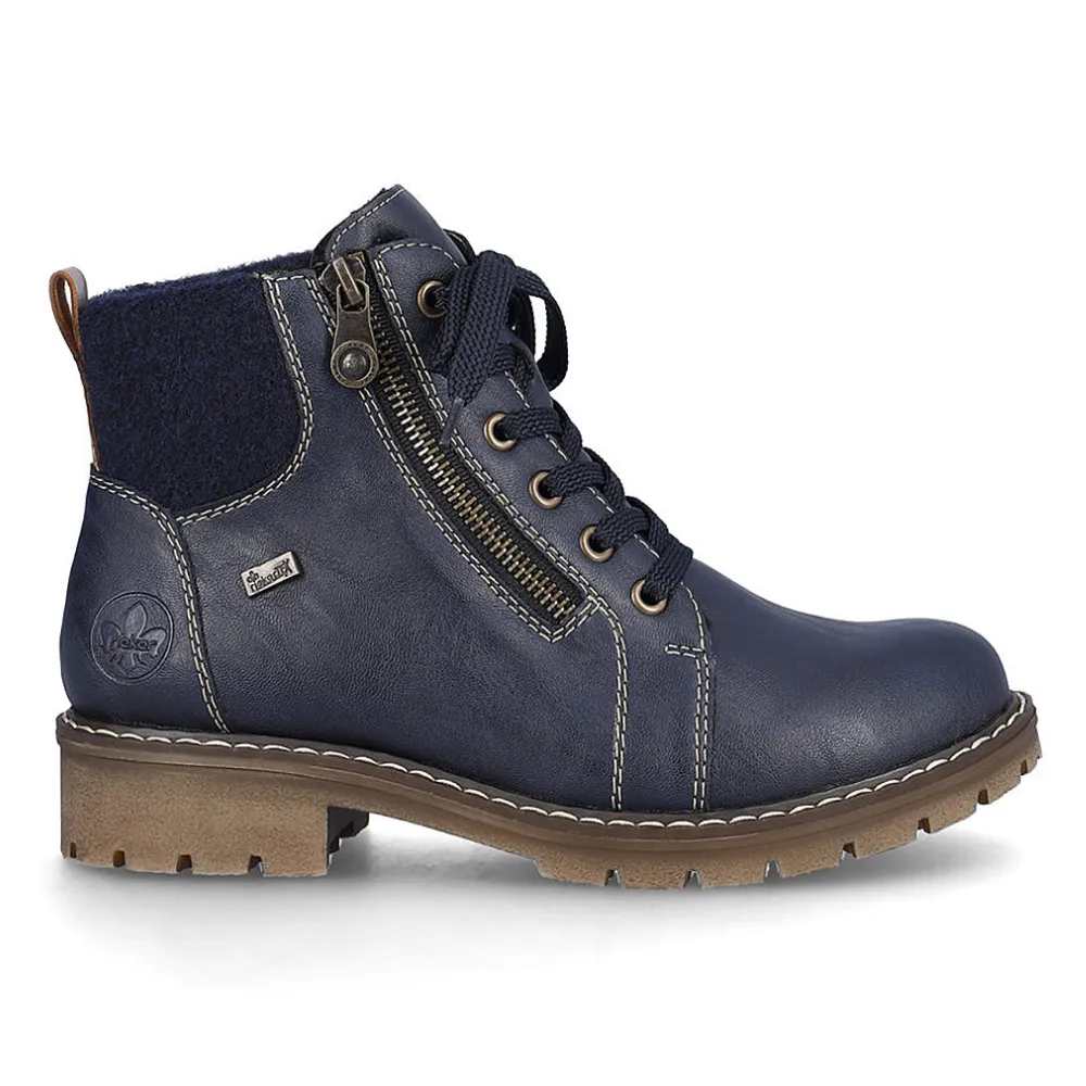 Rieker Sabrina 05 Navy Leather Boots (Women's)