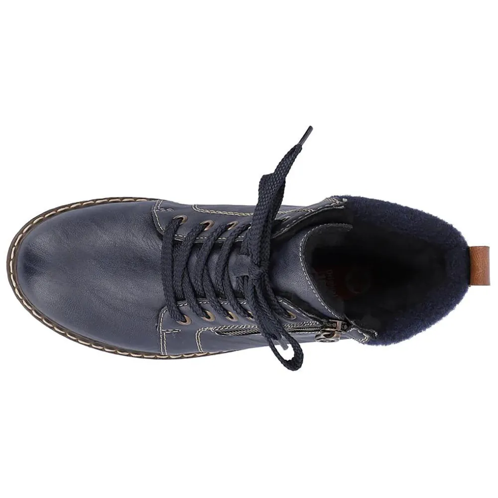 Rieker Sabrina 05 Navy Leather Boots (Women's)
