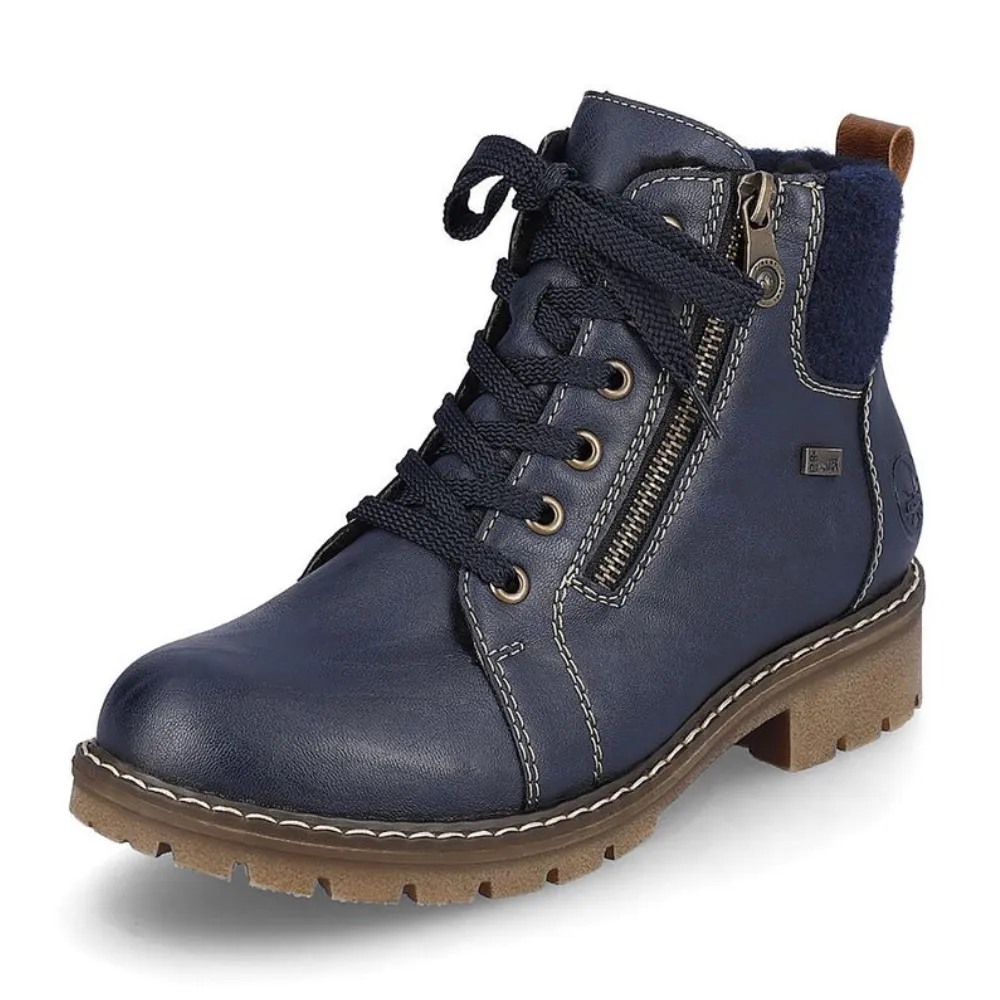 Rieker Sabrina 05 Navy Leather Boots (Women's)