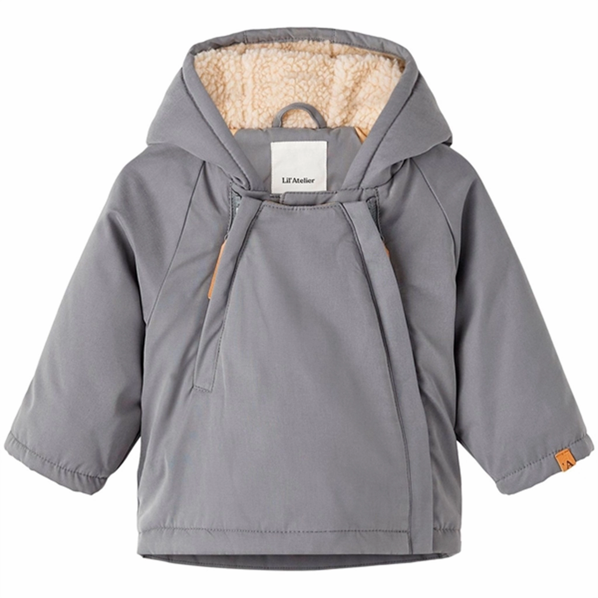 Lil'Atelier Quiet Shade Golan Loose Jacket RubberizedTrim Secure Closure Systems