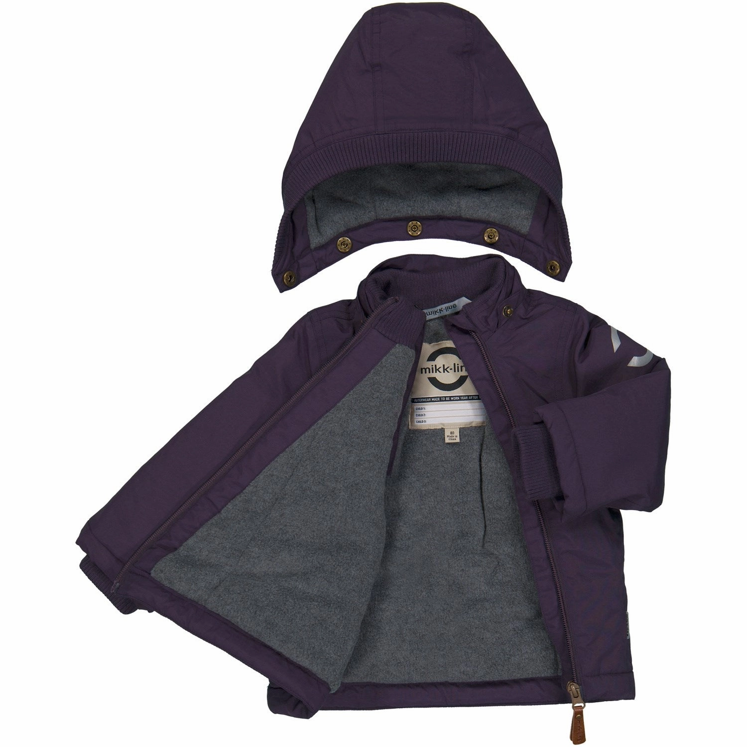 Weatherproof Zipper Seals Mikk-Line Nightshade Nylon Jacket Solid