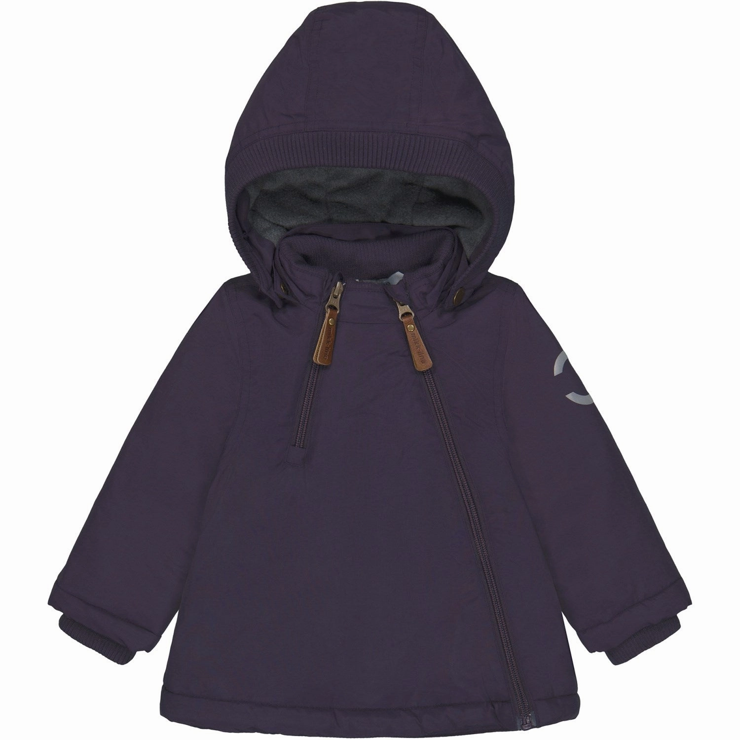 Ultra Soft Brushed Interior ReinforcedElasticHem Mikk-Line Nightshade Nylon Jacket Solid