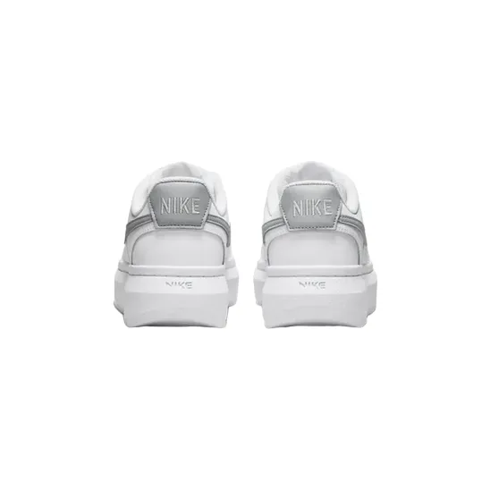 Nike scarpa Sneakers da donna Court Vision Alta Leather DM0113 101 bianco platino Wide Stance Base