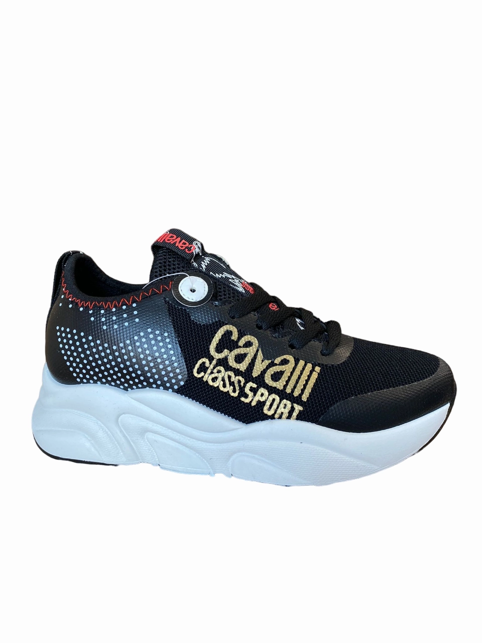 Cavalli Class Sport sneakers casual da donna con zeppa S00CW8635 999 nero synthetic upper versatility Comfort-focused design
