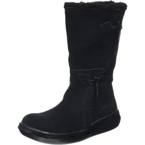 Rocket Dog Slope Black Womens Suede Mid Calf Boots
