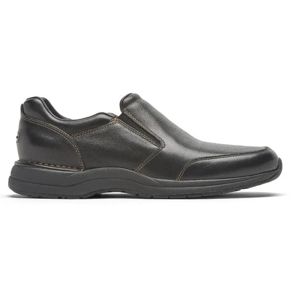 Rockport Men's Edge Hill 2 Double Gore Slip-on Black Leather