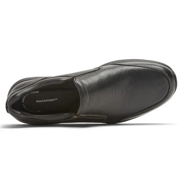 Rockport Men's Edge Hill 2 Double Gore Slip-on Black Leather
