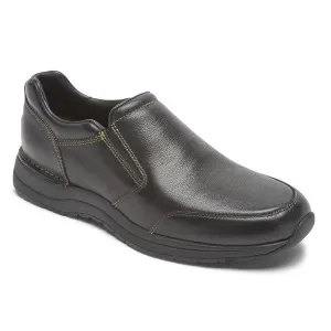 Rockport Men's Edge Hill 2 Double Gore Slip-on Black Leather