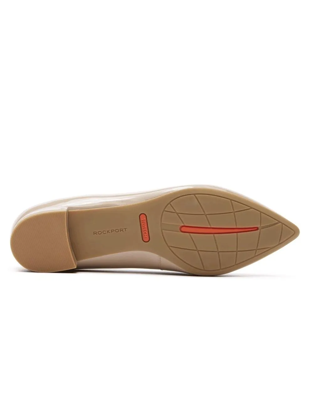 Rockport Women's Total Motion Adelyn Ballet Dark Taupe Patent V79749